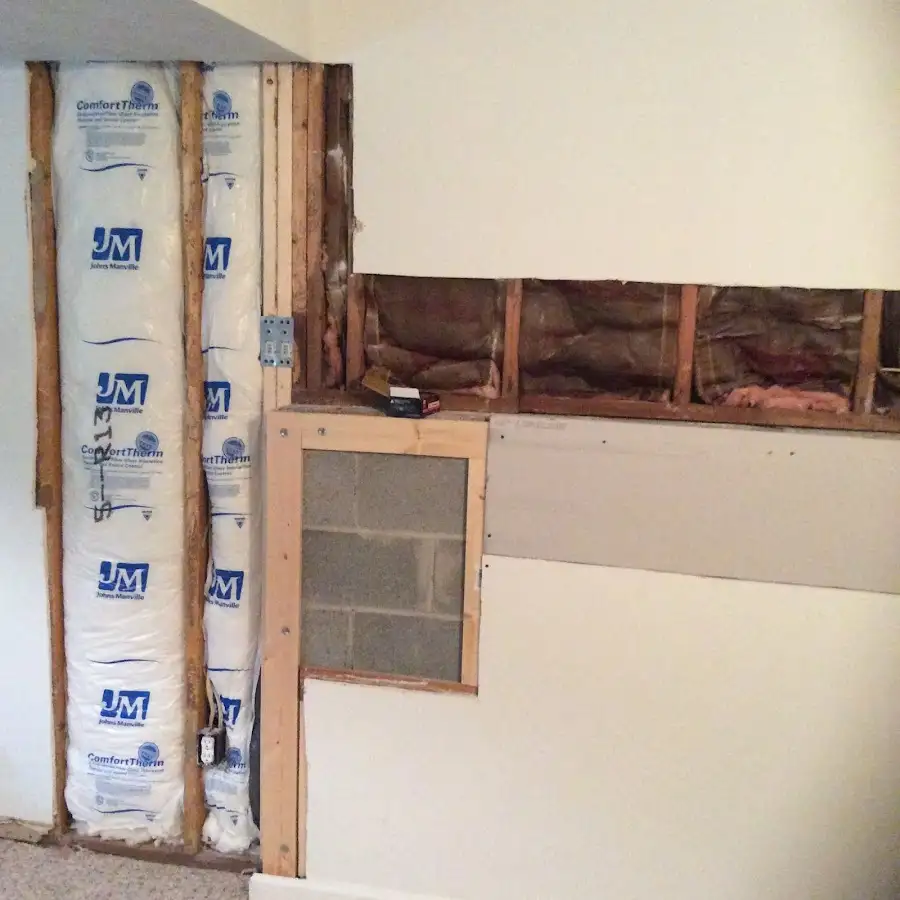 Wall insulation replacement during Contents Cleaning & Restoration in East Norriton